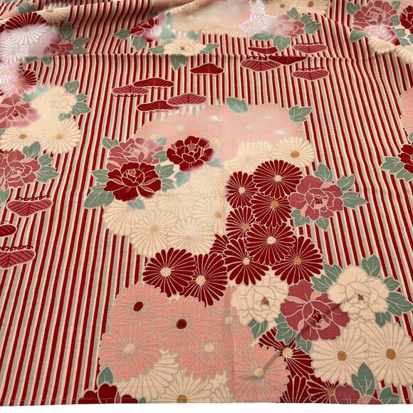 NOREN's original retro flower furoshiki. fabric tablecloth bag wrap - Picture 2 of 9